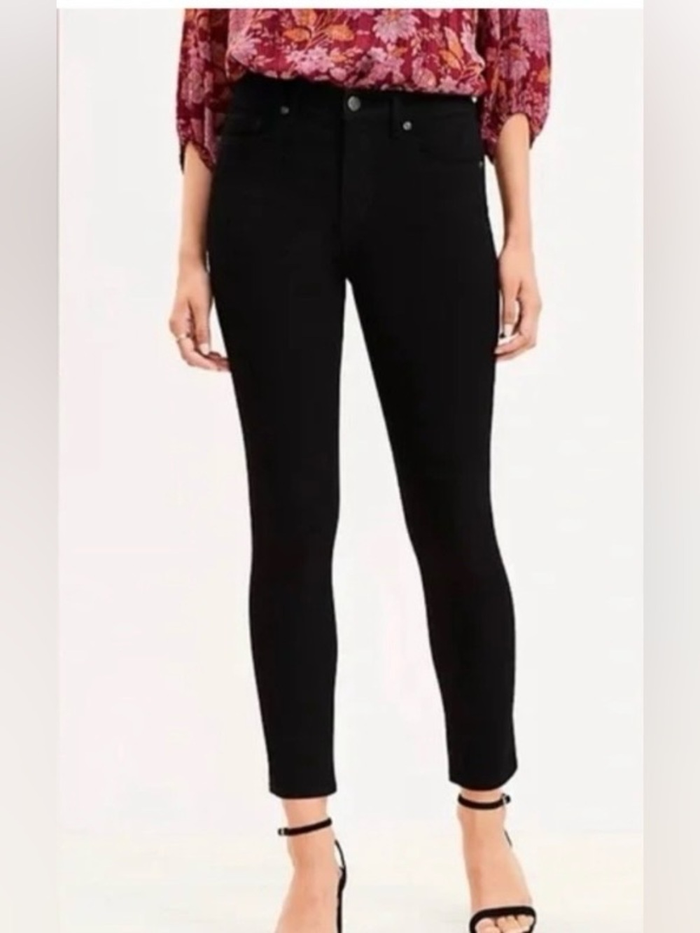 LOFT Black The Curvy Skinny High-Rise Jeans Size 27/4